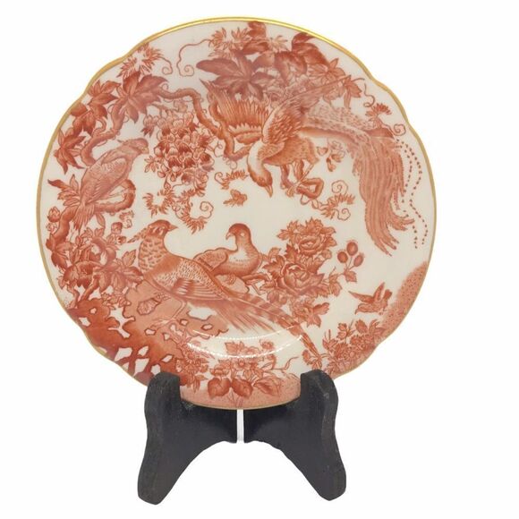 Royal Crown Derby Red Aves China Teacup Saucer - Picture 12 of 14